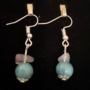 💗Dreaming in Paradise Genuine Natural Stone Apatite Fluorite Healing Earrings
